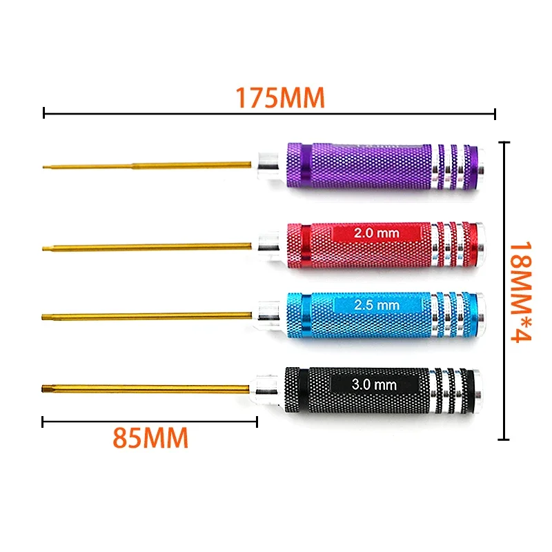 

1.5mm 2.0mm 2.5mm 3.0mm Hex Screw Driver Screwdriver Set Hexagon Tool Kit For FPV Racing Drone Heli Airplanes Cars Boat RC Tools