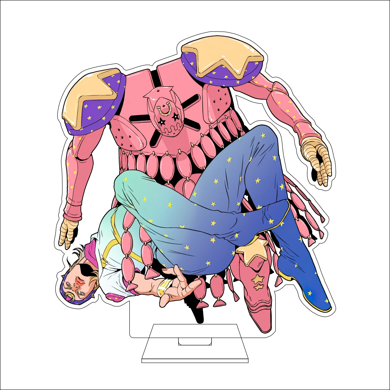 16CM Anime JoJo's Bizarre Adventure Cosplay Acrylic Figure Stand Plate Trish Una Bruno Buccellati Diavolo Ornaments Gifts view 5