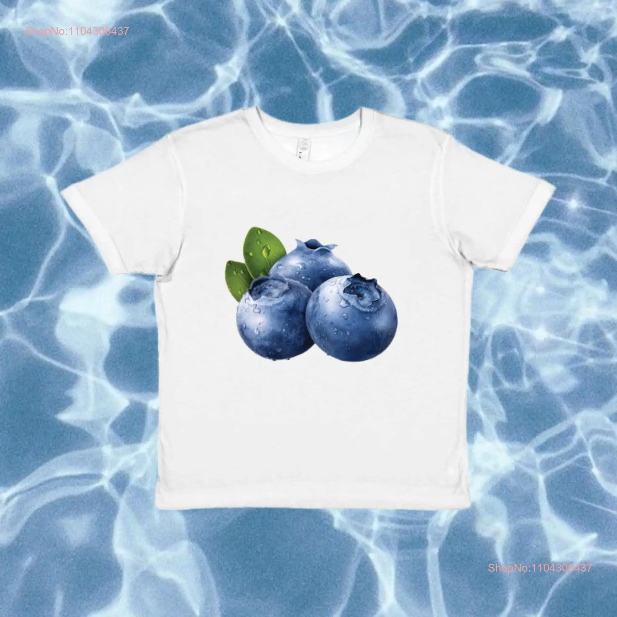 Blueberry Baby T Shirt Vintage Fruit Print Y2K Style Fitted Top Quirky 90's Fashion Streetwear Organic Cotton Sustainable