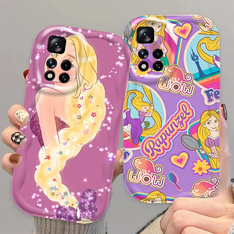 

Disney Princess Rapunzel For Xiaomi Redmi Note 13 12 12S 11S 11 10 9 8 10A 9C 9T Pro Plus 5G Wave Oil Cover Phone Case