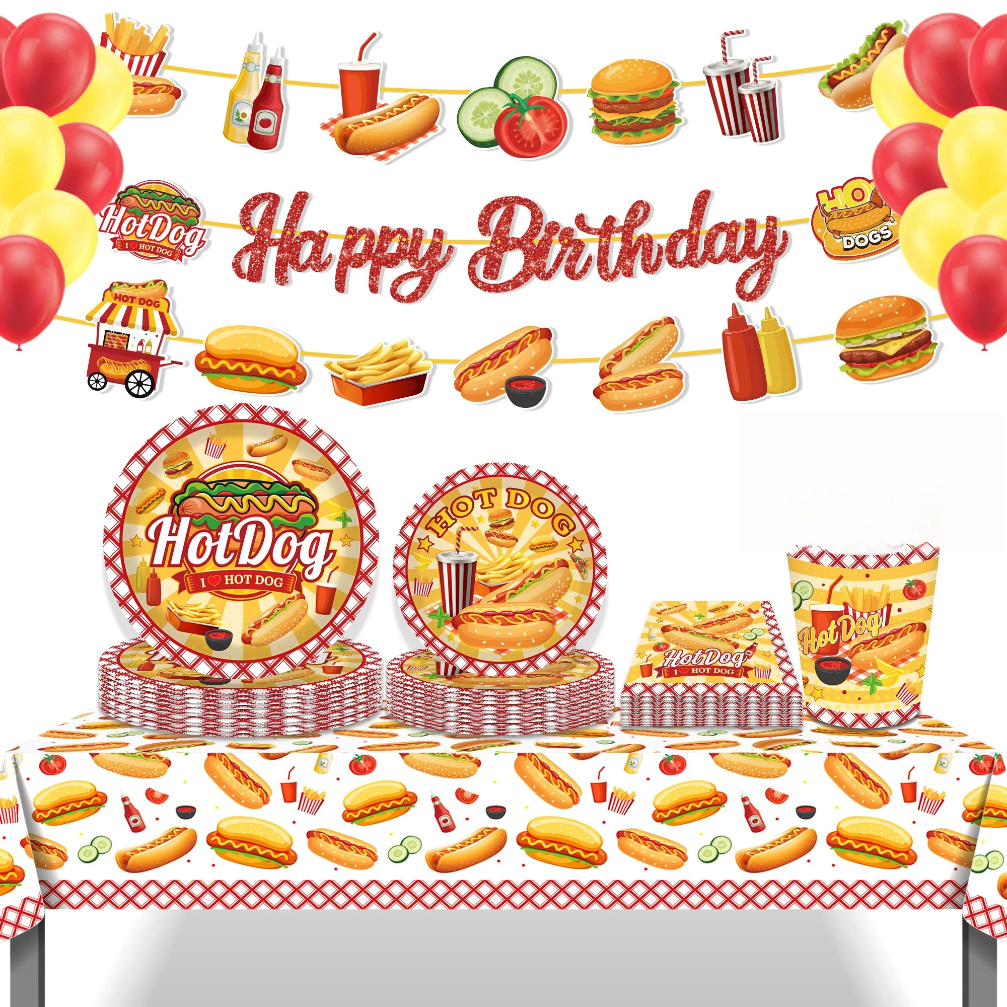 BBQ Hot Dog Fast Food Birthday - Baby Food Dogs 评论和价格