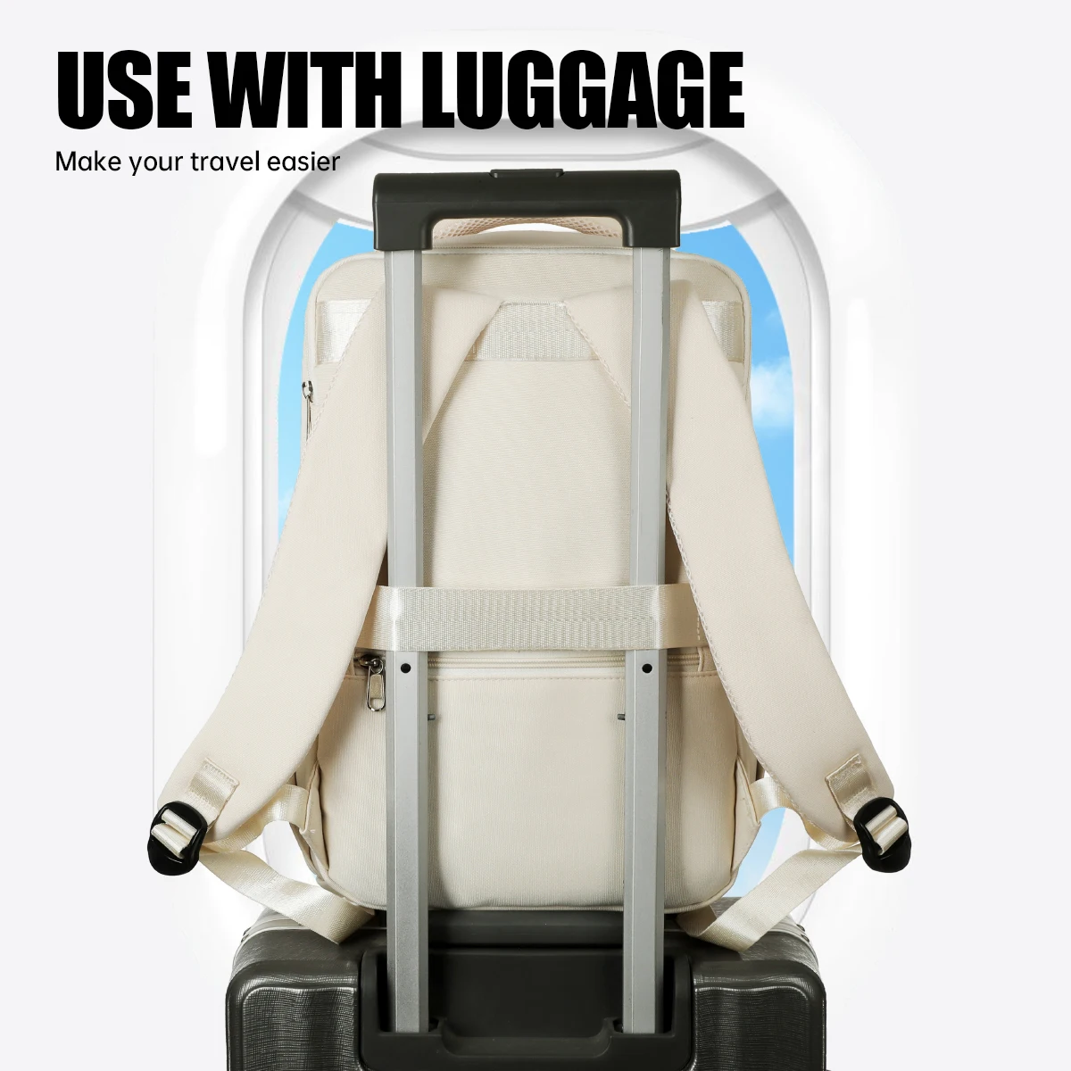 Large-Capacity Backpack, Multi-Functional Conference Luggage Backpack, Female Student Travel Computer Bag, High-Looking Business Trip Backpack, 2026 New Model