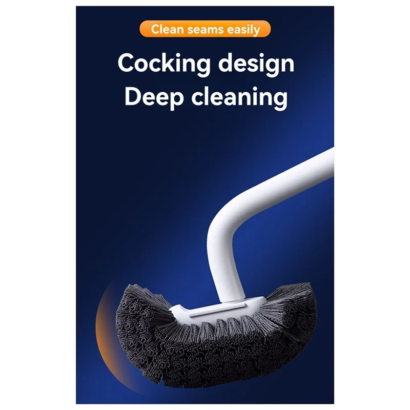 

【Hot Cake】Longhandled Toilet Brush Home Use No Dead Corners,No Need To Punch Holes Wallmounted Bathroom Longhandled Cleaning Bru