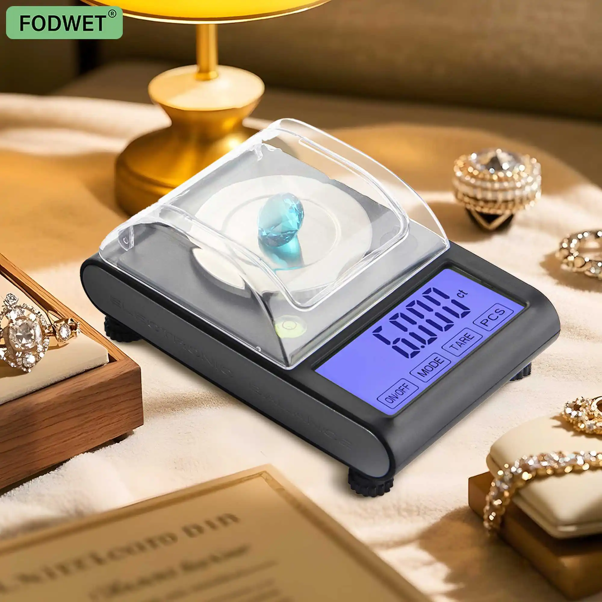 

2025 New 0.001g Precision, Dustproof Smart Jewelry Scale, INS Style Mini LCD Backlight, Lab-grade Portable Micro Scale for Lab,