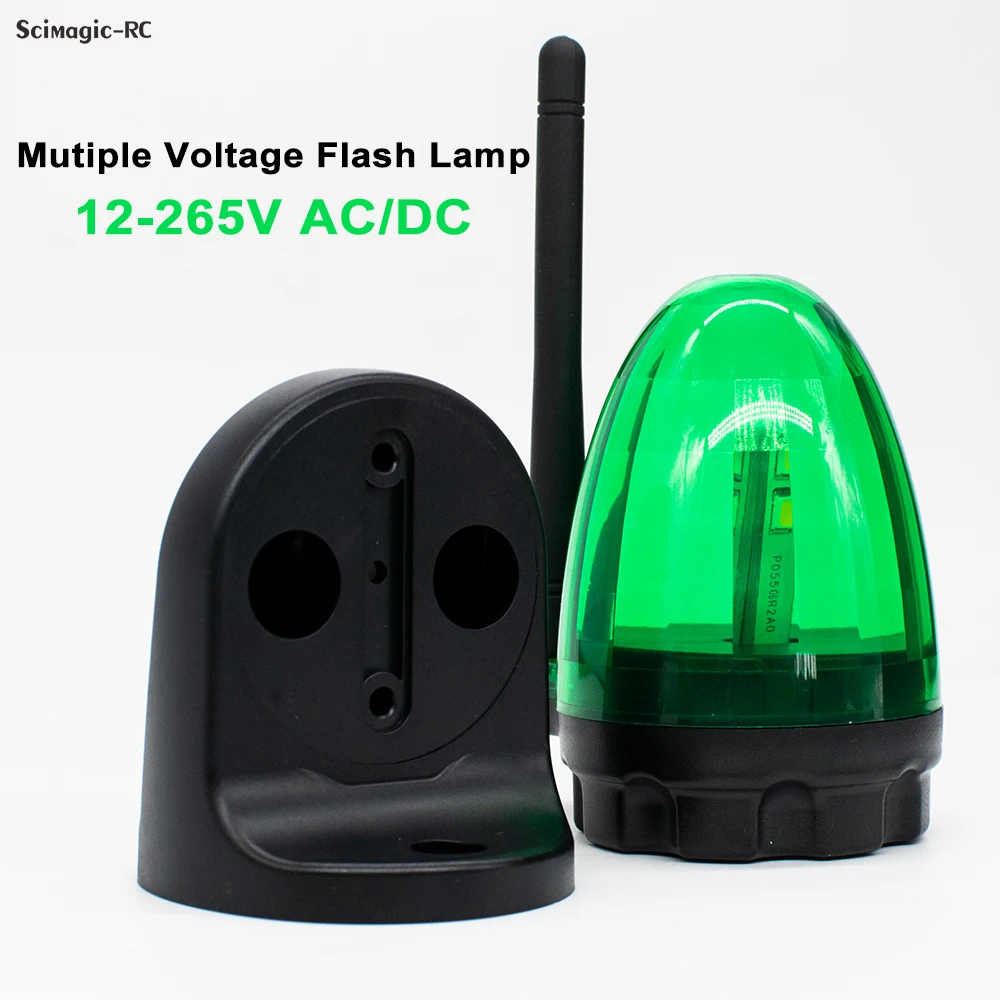 

1-10pcs Flashing Light Lamp Alarm Lamp AC/DC 12-265V For Swing Sliding Gate Opener/Barrier Gate Signal Strobe Flashing Lamp