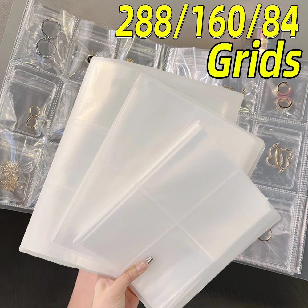 

Transparent Necklace Bracelet Ring Book Holder Jewelry Bag Anti-oxidation Jewelry Storage Albums Desktop Drawer Organizer Boxes