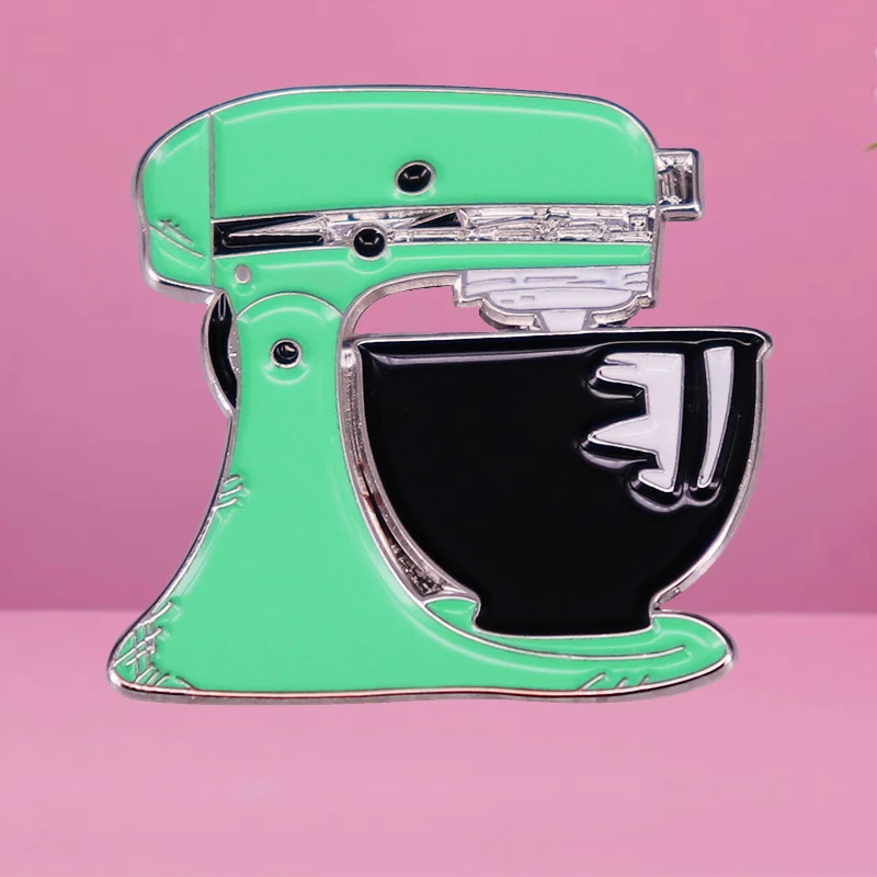 Green Mixer Enamel Pin StandMixer Machine Mixing Kitchen Aid Tools Brooch Cooks Omnipotent Cook Bakers Chef Cooking Lover Gifts