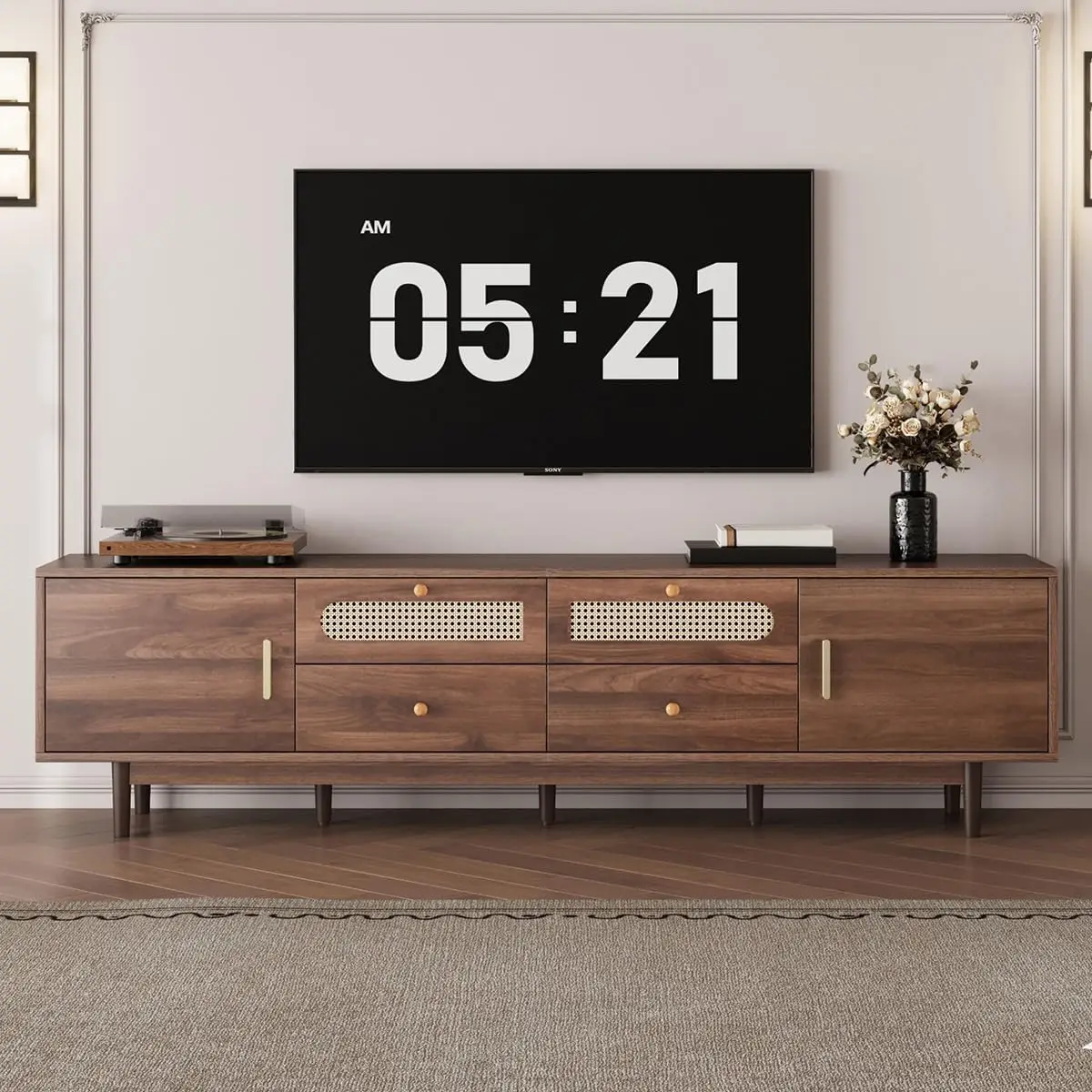 76" Tv Stand With D… - image