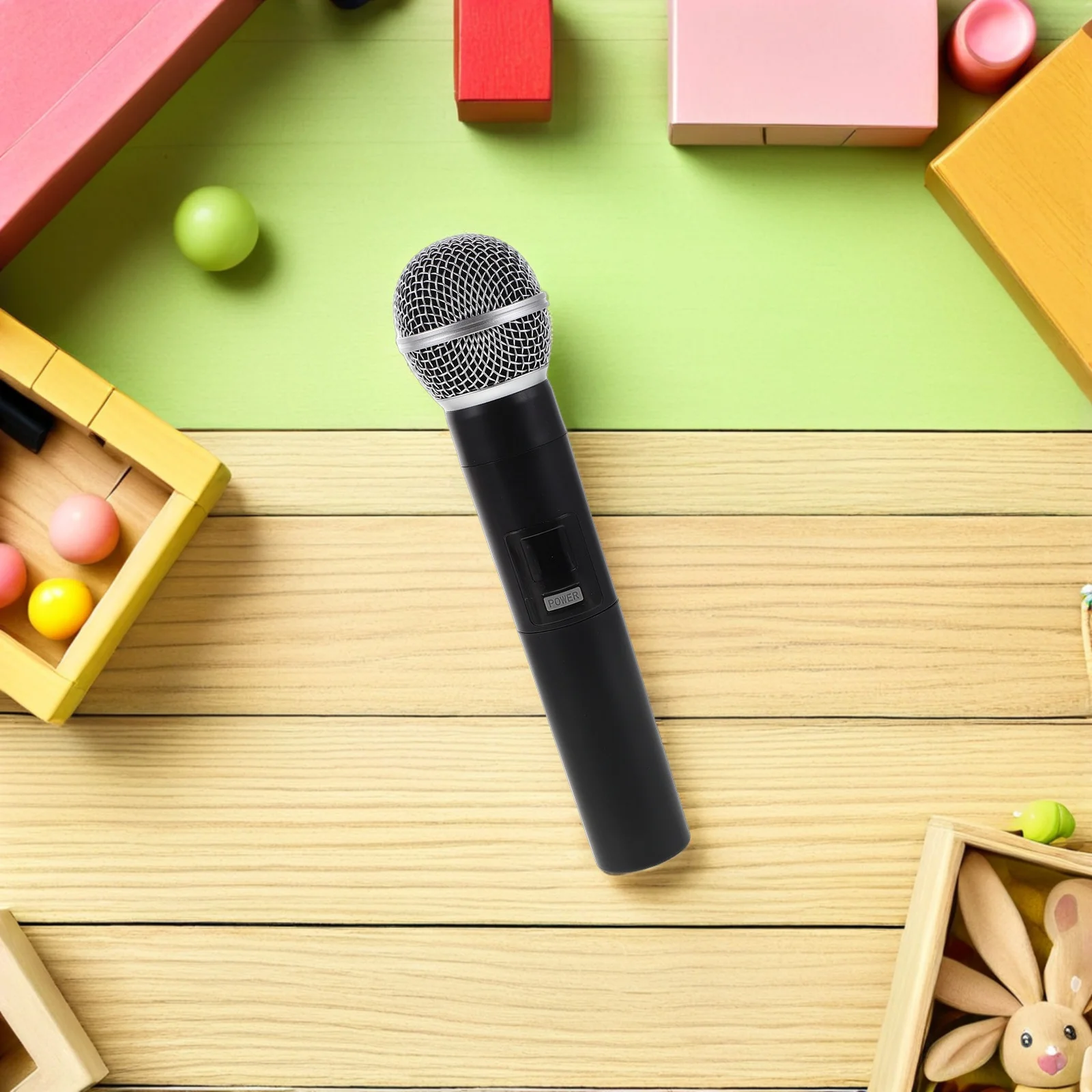 

1pcs Realistic Simulation Microphone For Kids Lightweight Handheld Pretend Play Prop Stage Performance Speech Practice Birthday