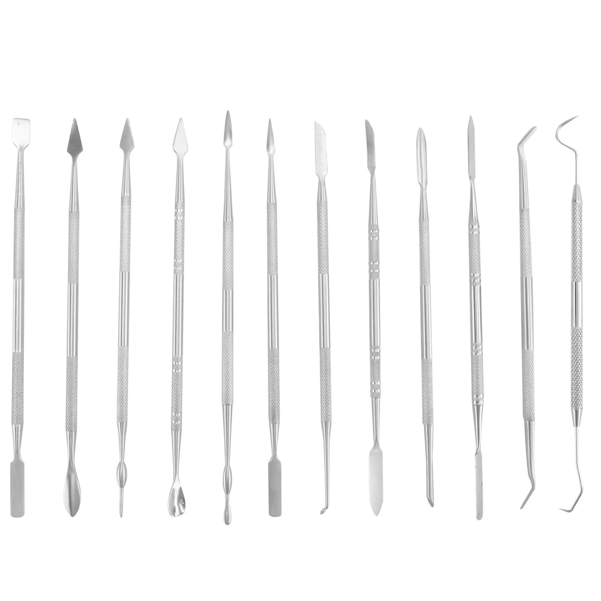 12 Pcs Wax Carvers Set Double Ended Dental Wax Modeling Sculpting Tools Dental Picks Polymer Pottery Clay Carving ToolB84B