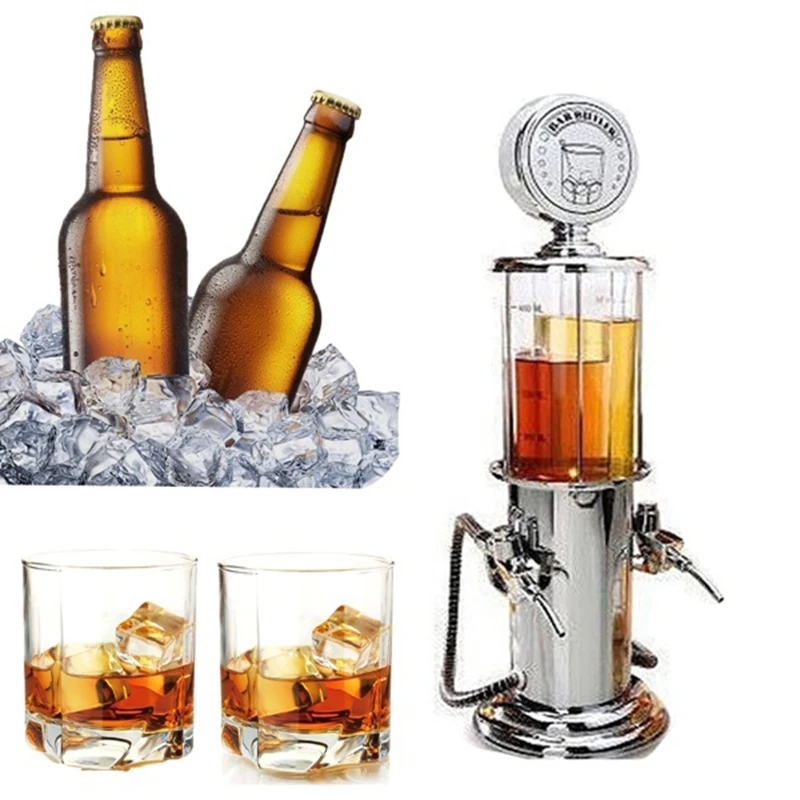 Wine Gas Station Cocktail Dispenser Drinks Bartending Beer Double Pumps Liquor Dispenser-A09G