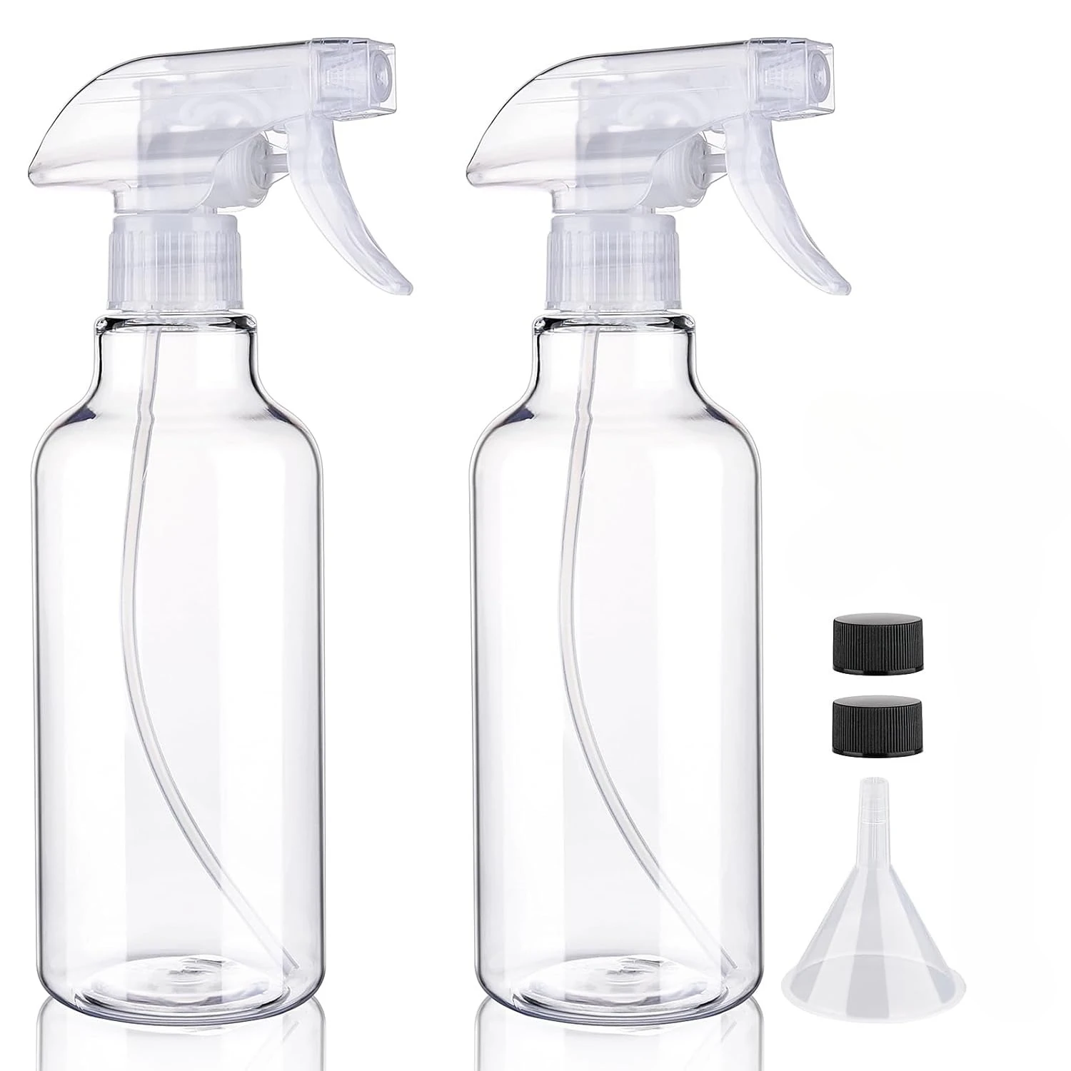

2 шт. пластиковые распылители, пустые, 16,9 унций/500 мл, распылительная бутылка для воды с туманом/стримом для чистящих растворов, эфирных масел, волос