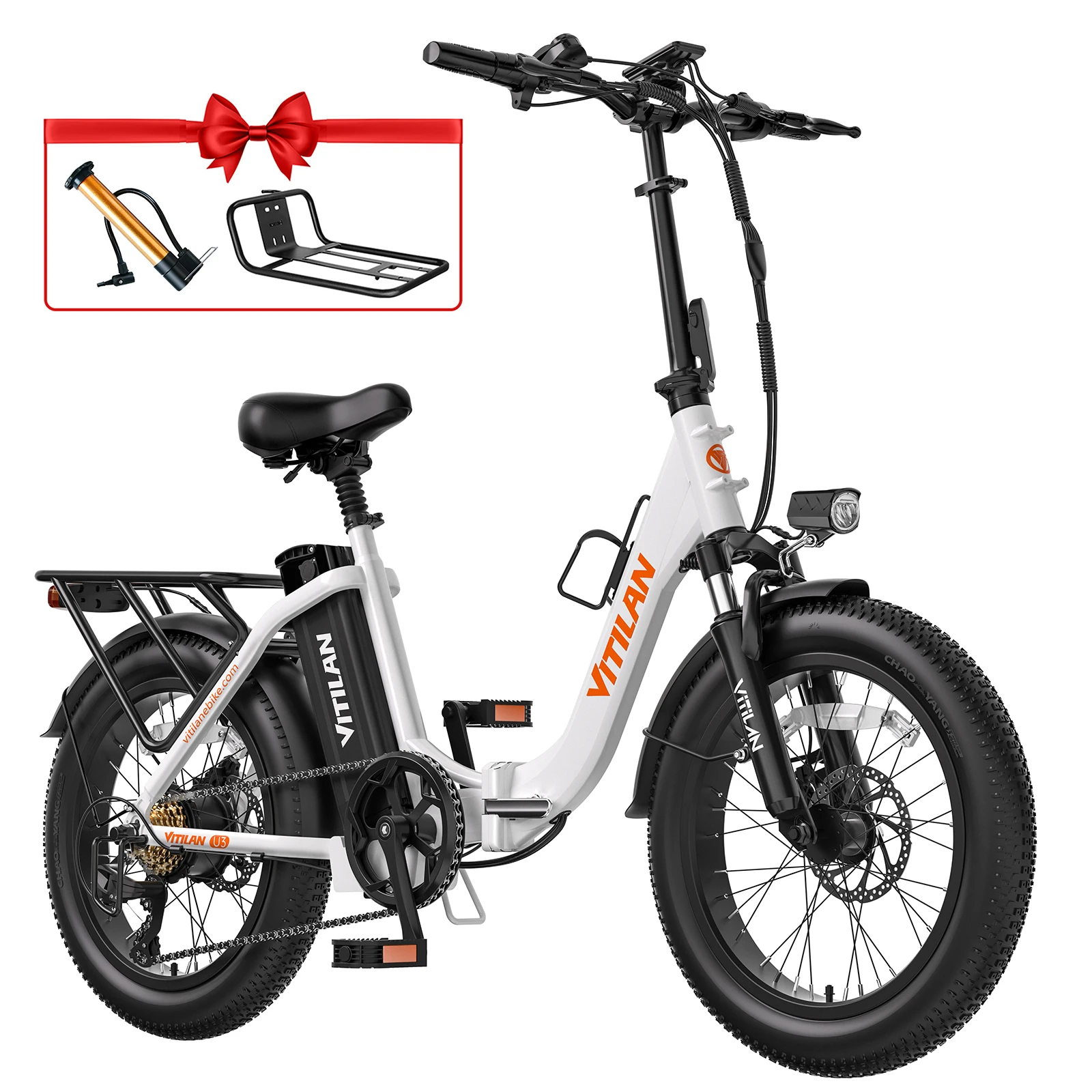 Vitilan U3 E-fiets 750W Motor 48V13AH Lithiumbatterij Opvouwbare elektrische fiets 20 inch band Volwassen buiten woon-werkverkeer E-bike