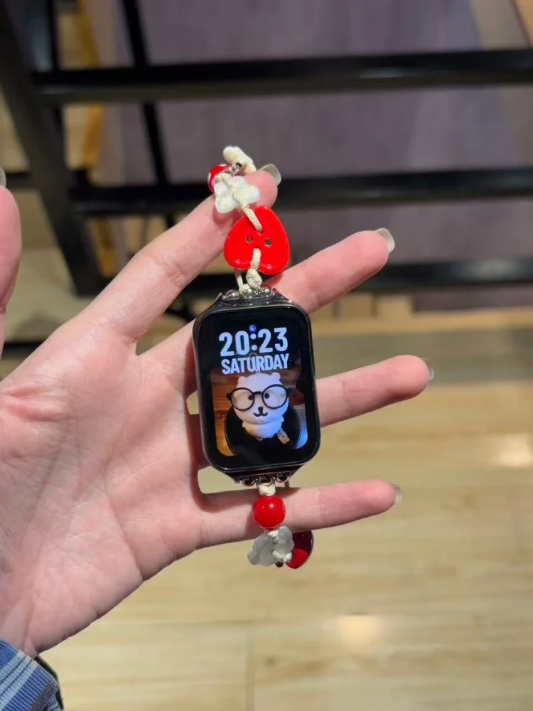 

Плетеный ремешок Apple в форме гриба подходит для использования Xiaomi Band 8Pro/9Pro, для Mi Band 3/4/5/6/7,8/8NFC/9NFC/10/10NFC, для часов Redmi