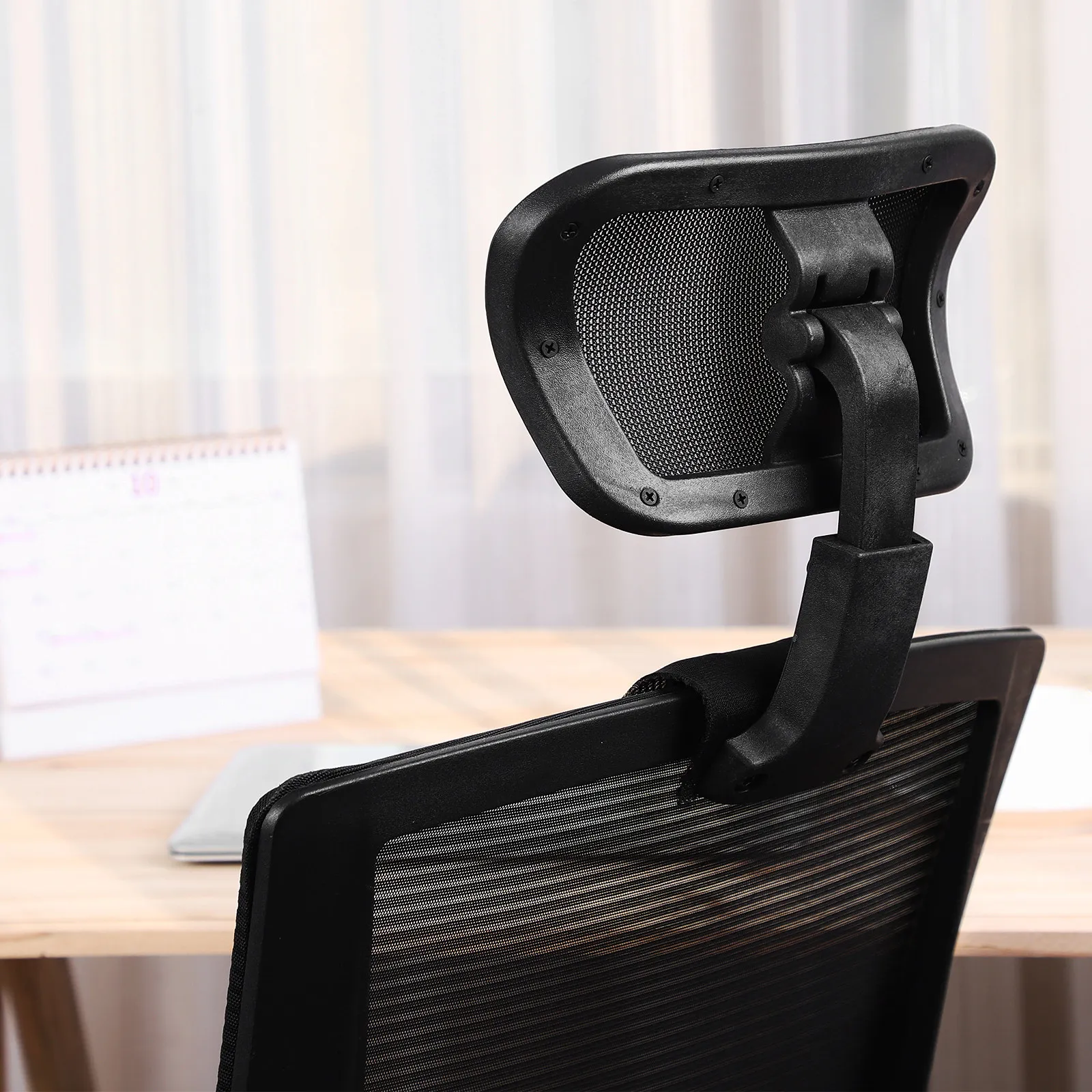 Computer Chair Headrest Adjustable Height Mesh Surface Neck Support Pillow Premium Fabric Office Chair Head Support Universal