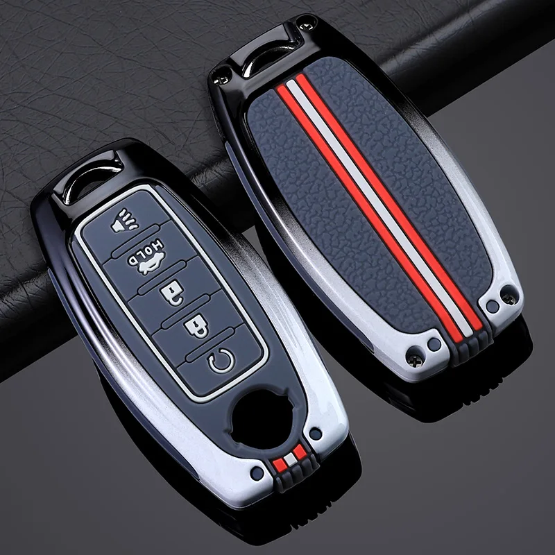5 Button Zinc Alloy Car Key Case for Nissan Patrol Versa Maxima Altima Rogue Armada Sentra Murano Leaf Sunny X-Trail Qashqai