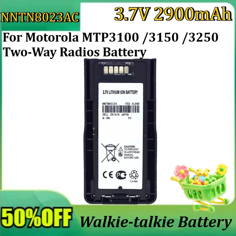 

New NNTN8023AC 3.7V 2900mAh Lithium Battery for Motorola MTP3100 /3150 /3250 Two-Way Radios Battery