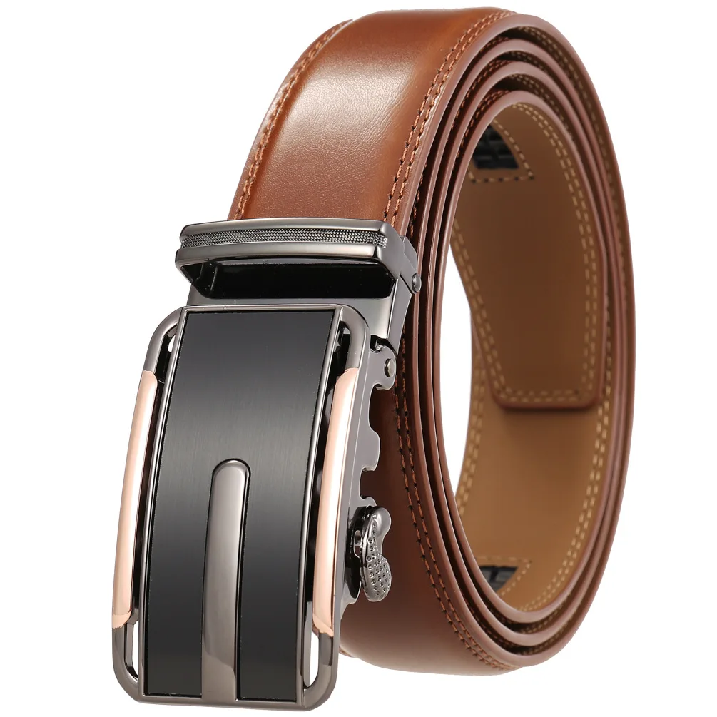 

New Designer Belts for Men Metal Automatic Buckle Split Leather Waist Belt for Luxury Fashion Cowhide Men's Belt Novelty 3.5cm