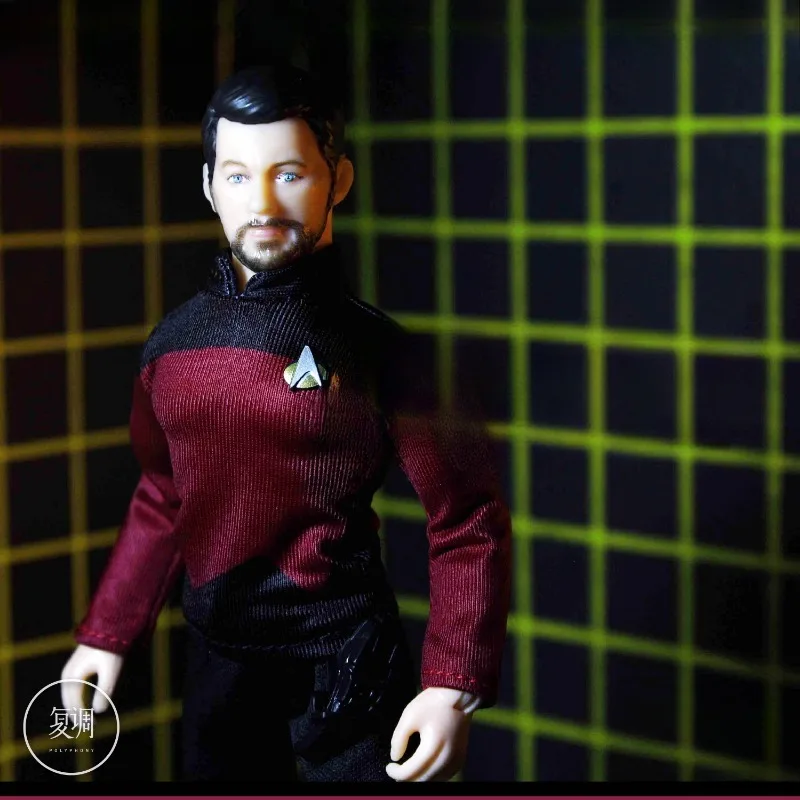 In Stock 8 Inch Action Figure TNG Cmdr Will Riker Action Figure Star Trek Toy Collection Gift