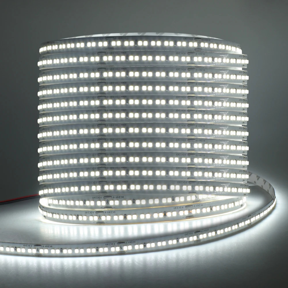 280Leds/M DC 24V LED Strip White 3000K 4000K 6000K 5M 10M 20M/Roll Home Decoration High Brighter Flexible Ribbon Tape Rope Light