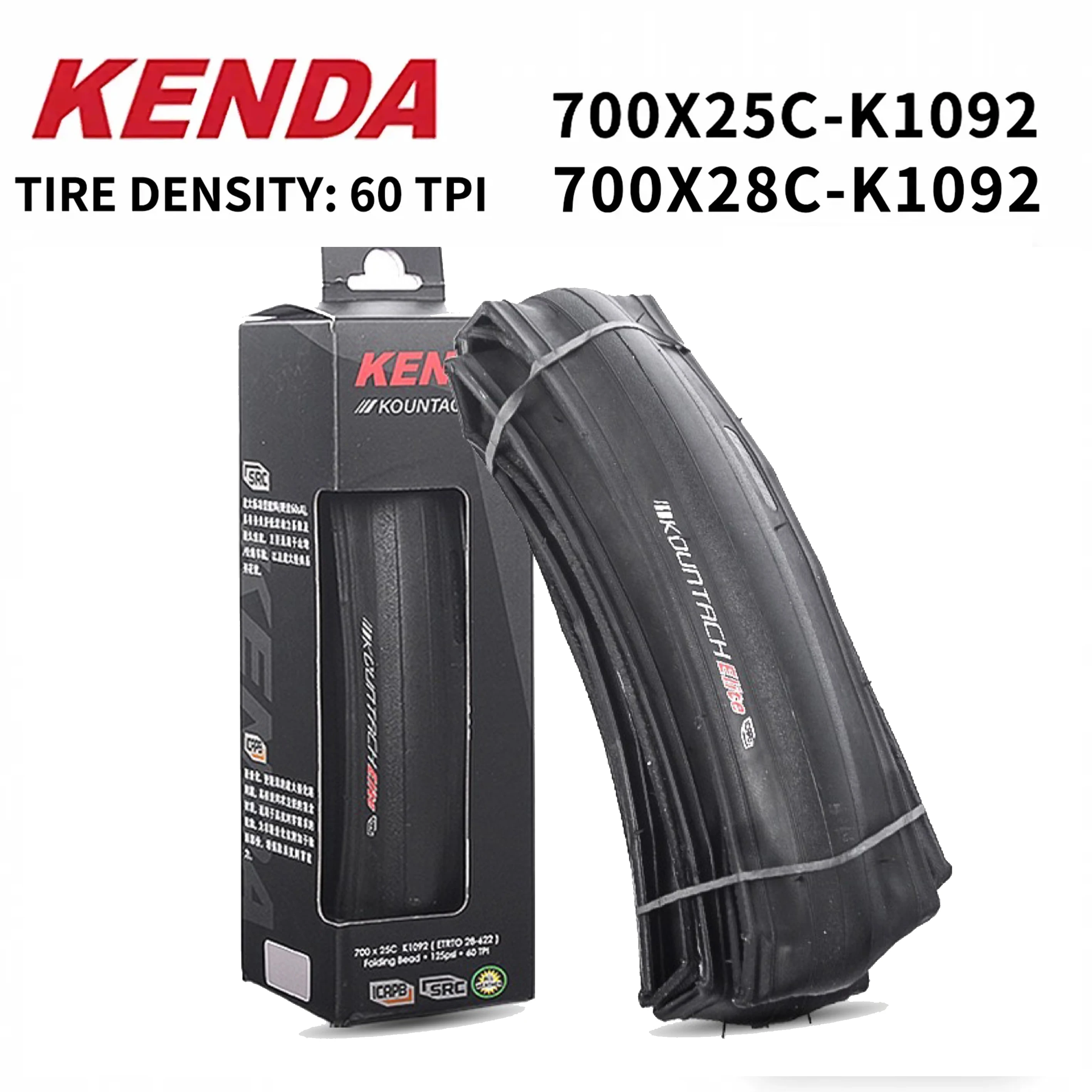 1/2 Stück KENDA K1092 700x25C 700x28C Rennrad-Clincher-Reifen, faltbar, Gravel-Reifen, wasserdicht, reibungsbeständig, Rennradreifen