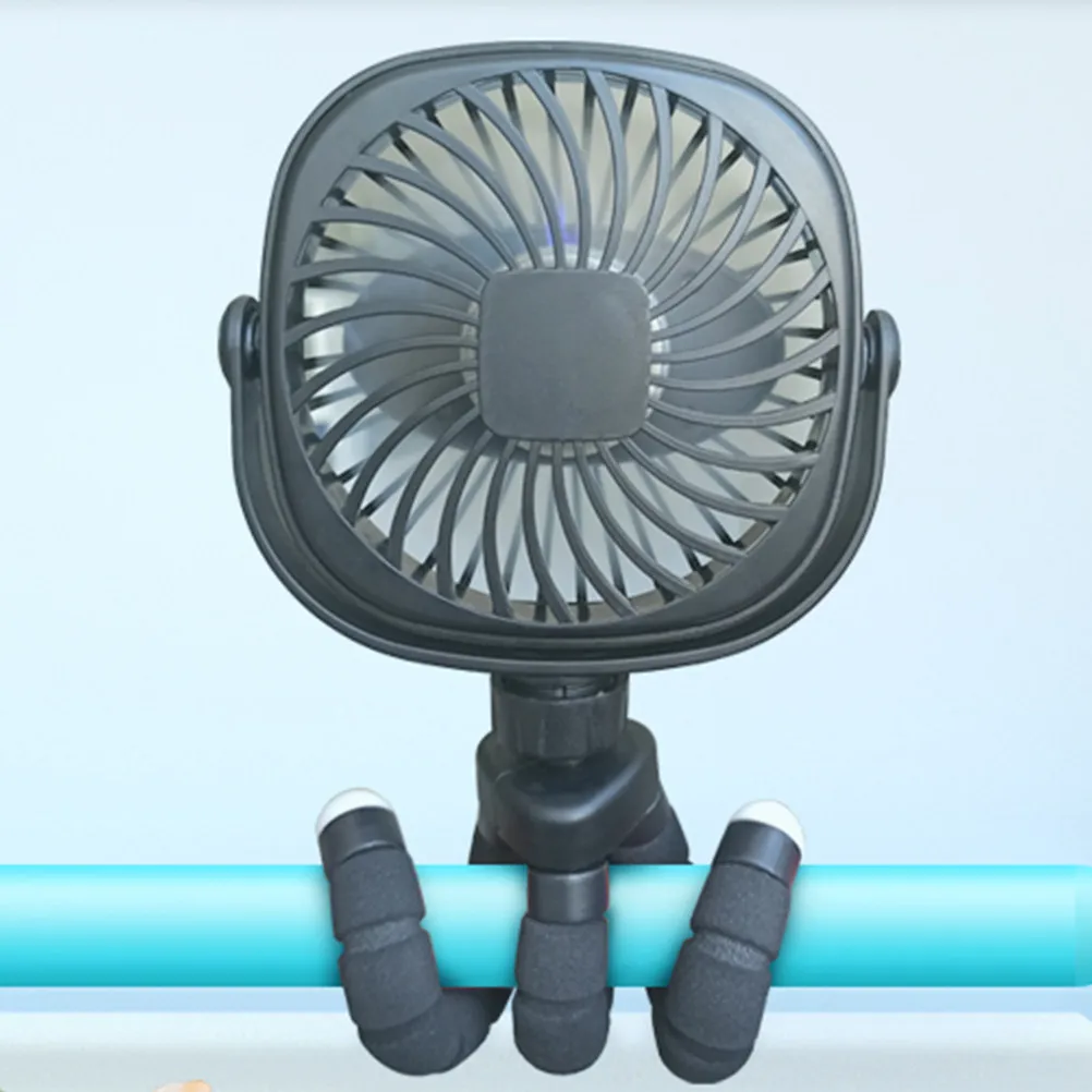 

Adjustable Octopus Shape USB Car USB Fan Portable Rechargeable Cooling Fan for Dormitory Bedroom Office Baby Infant Black