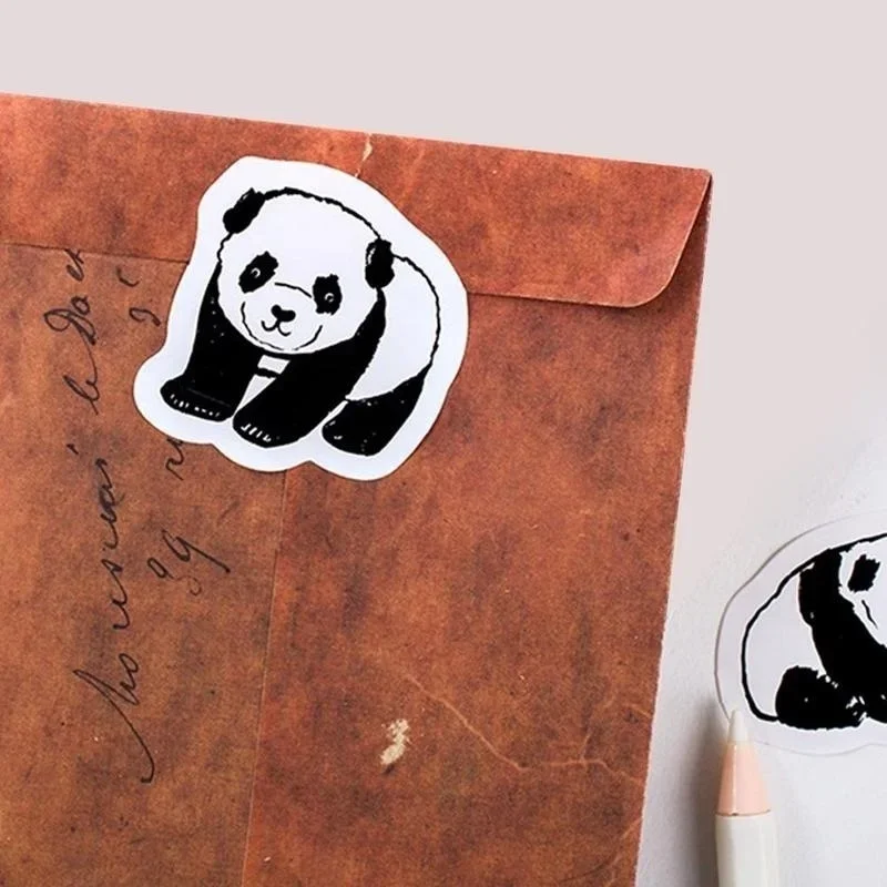 45Pcs Pack Cute Panda Animals Decoration Stickers DIY Cartoon Diary Office School Supplies Scrapbook Kawaii Stationery