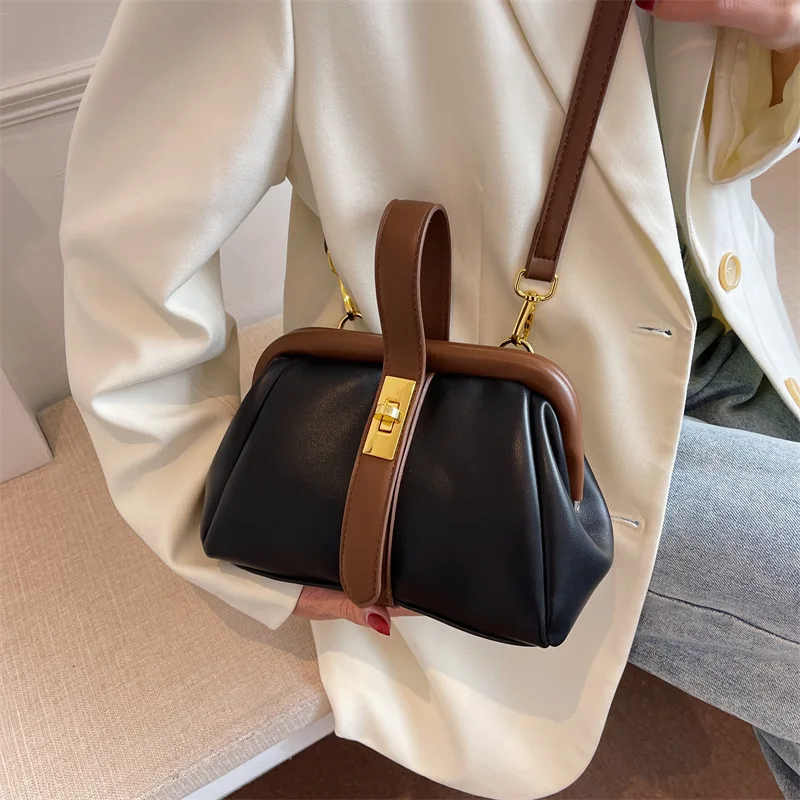 Leather Bags For Women 2023 New Trend Shoulder Crossbody High Quality Makeup Fashion Clutch Luxury Designer Top Handle Handbags