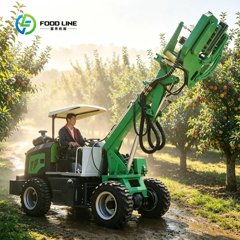 Crawler-mounted Olive Tree Shaker Harvester with Motor & Engine High Productivity Orchard Fruit Picking Vibrator System