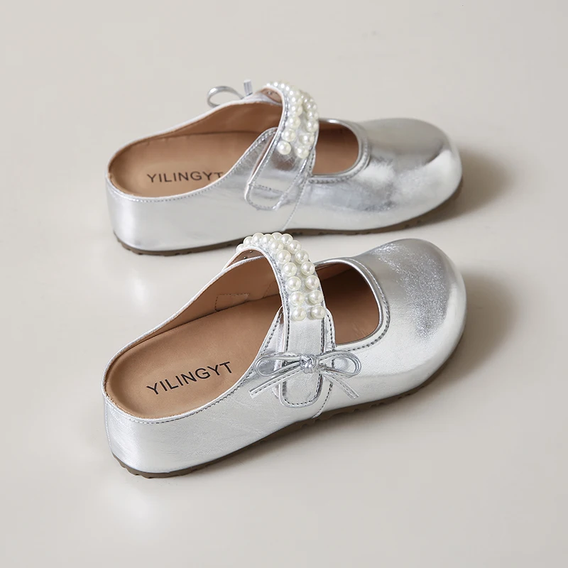 

CRLAYDK женские слипоны с жемчугом, увеличивающие рост, удобные повседневные лоферы с открытой спиной, классические прогулочные женские нарядные шлепанцы