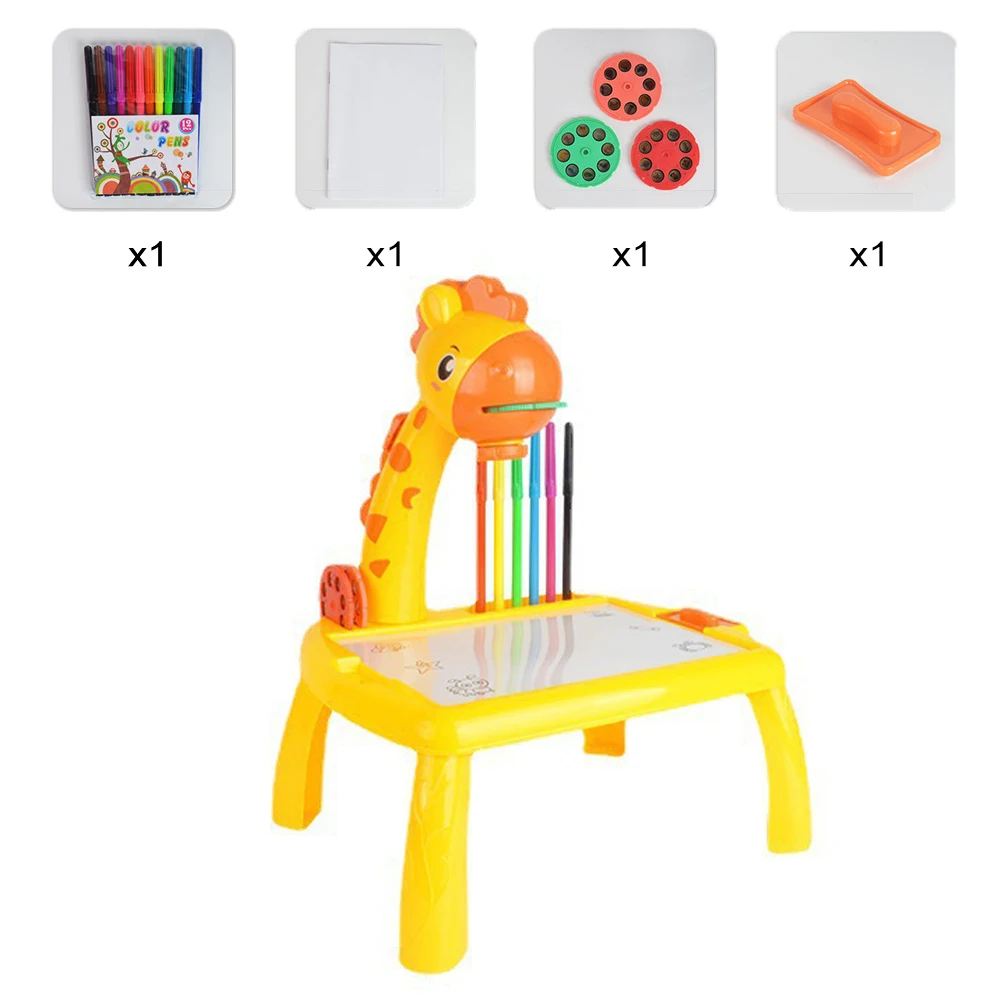 Kinderen Led Projector Art Tekentafel Speelgoed Kinderen Schilderbord Bureau Kunst Ambachten Educatief Leren Verf Gereedschap Speelgoed voor Meisje