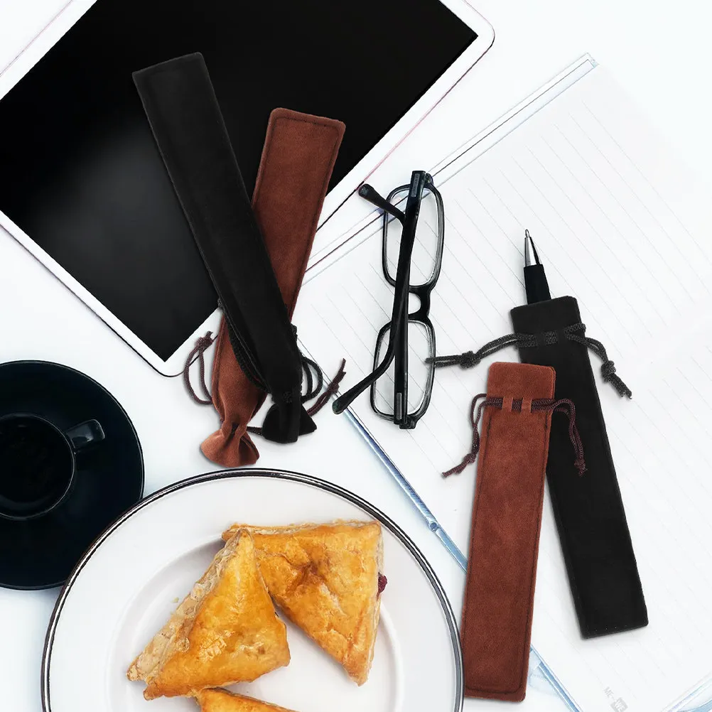 

20 шт. портативных чехлов для ручек из ткани с завязками, защитные мешочки для ручек, устойчивые к царапинам, подарочные упаковочные пакеты для письменных принадлежностей