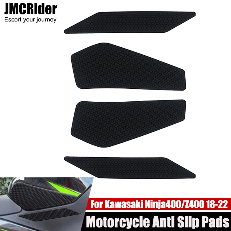 

For Kawasaki Z400 Ninja 400 ninja400 2018 2019 2020 2021 2022 Motorcycle Tank Side Traction Pad Knee Anti Slip Sticker Decal Kit