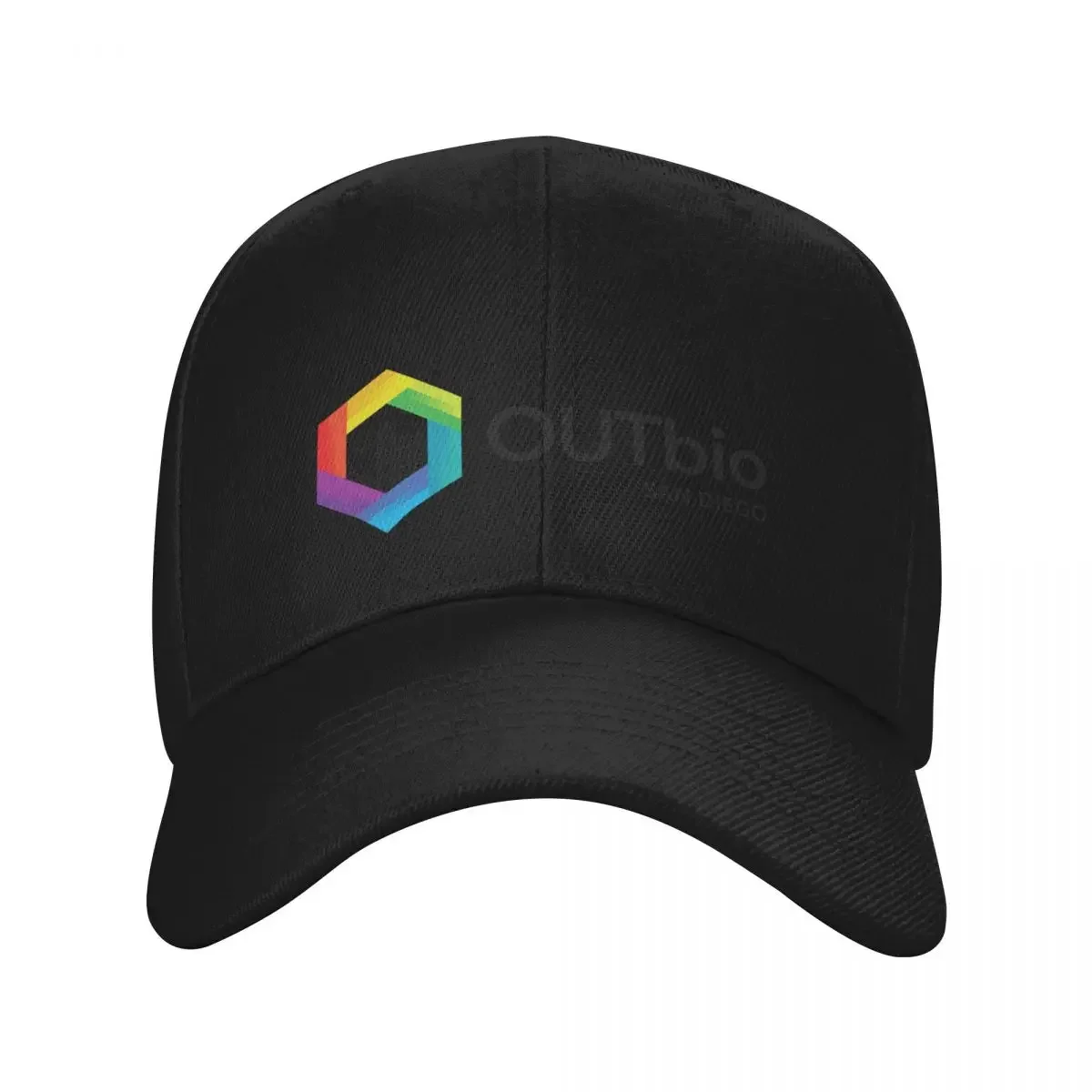 

OUTbio San Diego Rainbow Logo with Horizontal Black Text Baseball Cap Visor New In Hat Men's Hats Women's