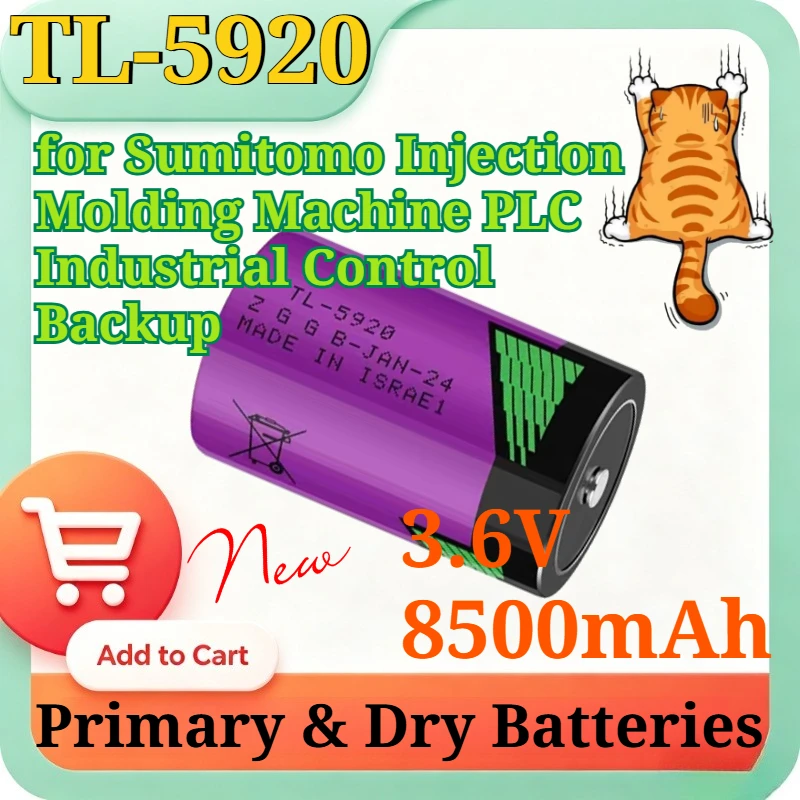 TL-5920 3.6V 8.5Ah Li-SOCl₂ Lithium Battery C Size for Sumitomo Injection Molding Machine PLC Industrial Control Backup Battery