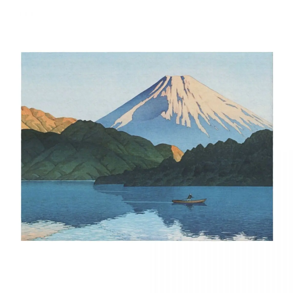 

Ashino Lake at Hakone by Kawase Hasui Throw Blanket Kid'S warm for winter sofa bed Warm Blankets