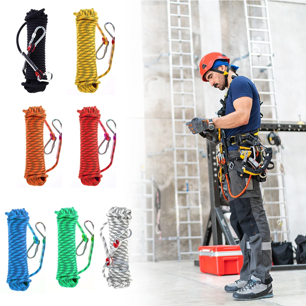 10M Outdoor  Floating Climbing Rope Auxiliary Ropes 10mm 12mm Dia High Strength Cord Safety Rope Trekking Hiking Accessories