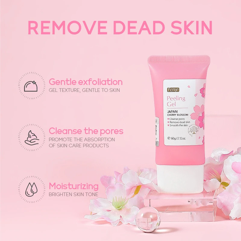 FENYI Japan Cherry Blossom Peeling Gel Exfoliating Cream Remove Dead Skin Face Scrub Deep Cleansing 60g