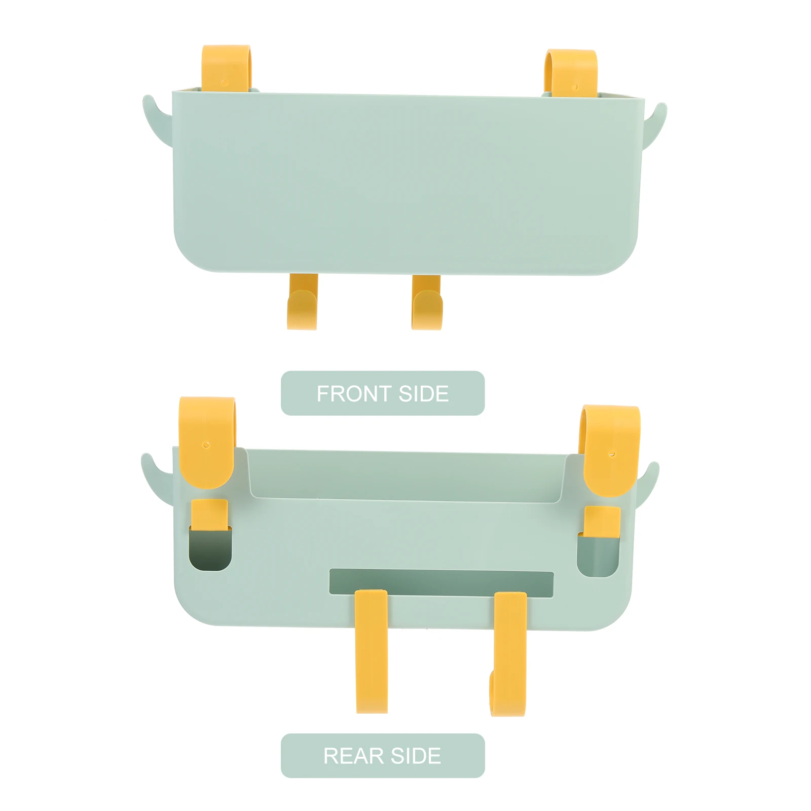 

1 Set Bedside Storage Organizer Hanging Basket For Dorm Bedside Desktop With Detachable Hooks Plastic Sundries Container Box