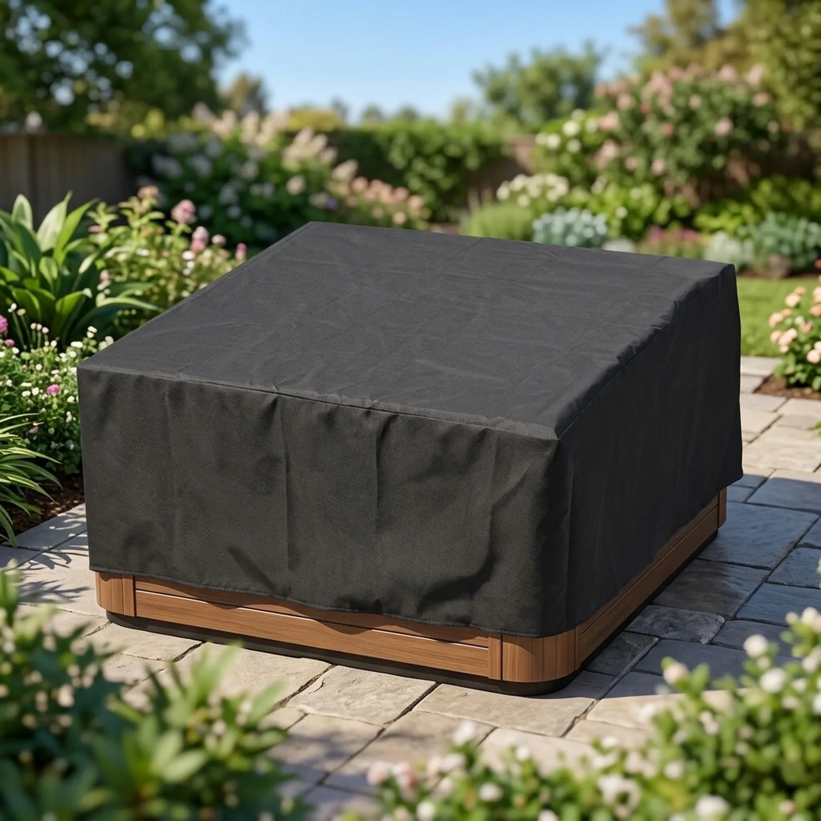 Outdoor Thermal Insulation Spa Cover Insulated Spa Cover 240*240*85cm Tight Fit for dacron Material Design Outdoor