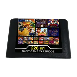 16 BIT MD Game Card - 228 in 1 Classic Collections Genesis Multicart Cartridge For Mega Drive Original Console