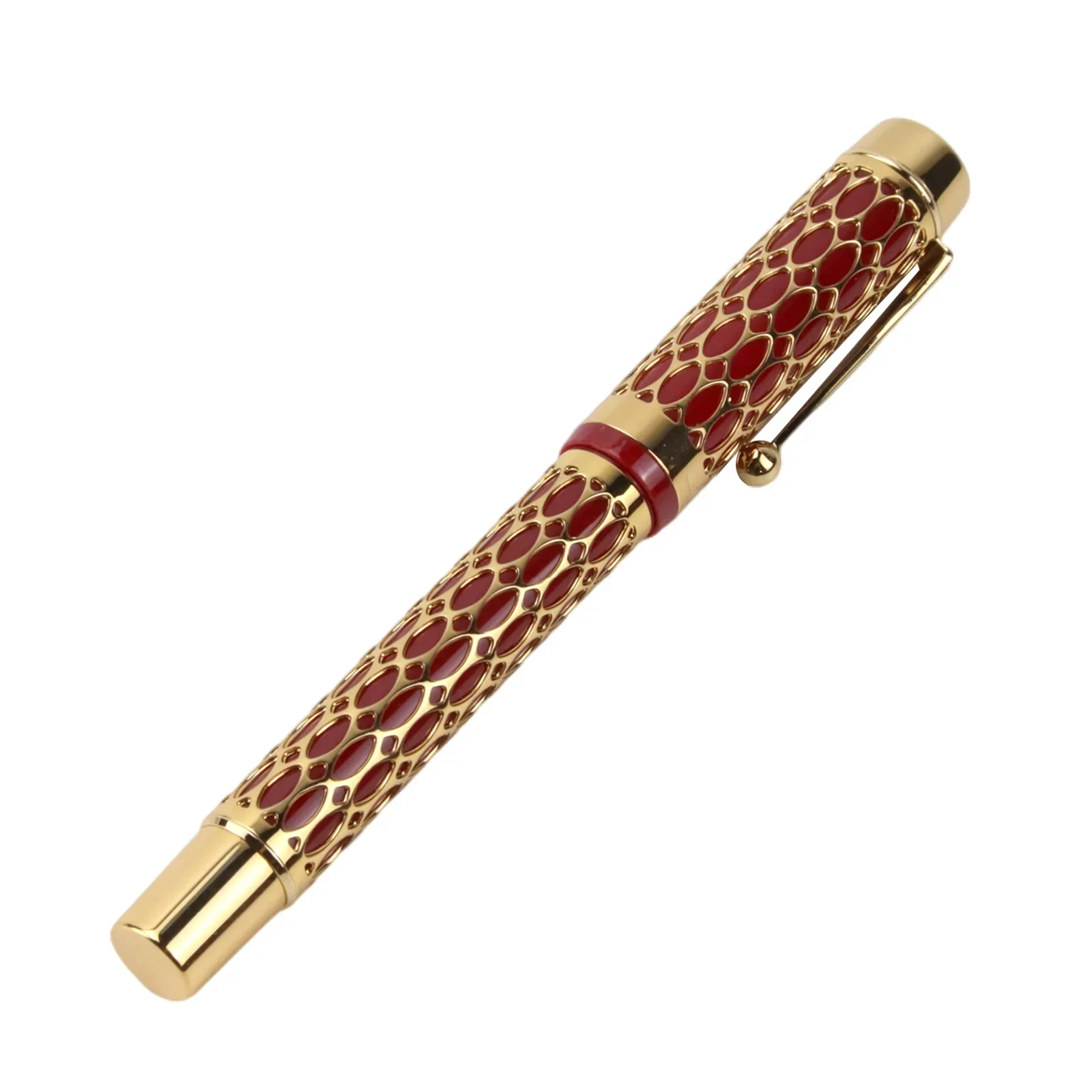 Jinhao Century 100 Fountain Pen Electroplating Gold Hollow Out Smoothly Writing Ink Pens F Nib School Office Business supplies