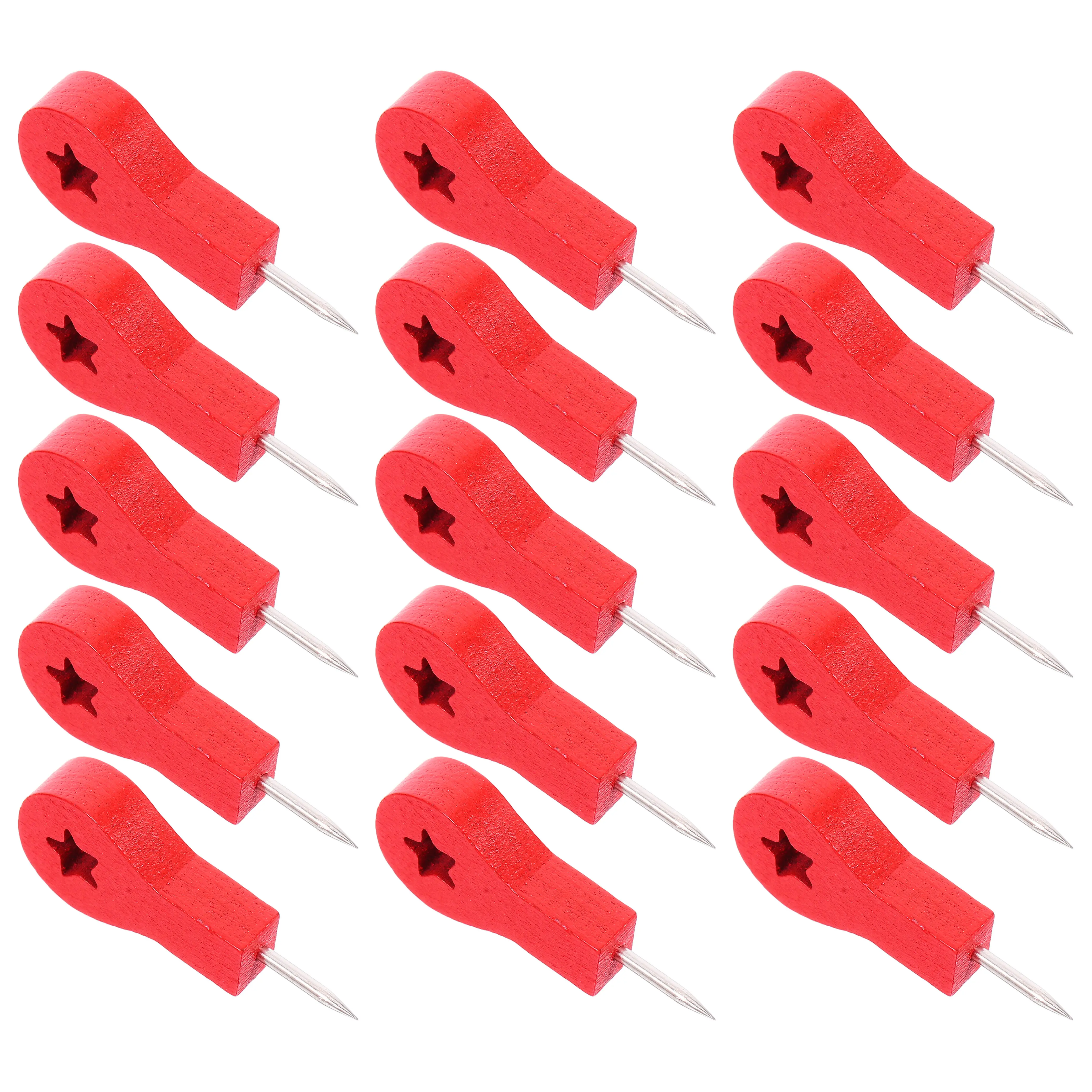 50Pcs Wooden Arrow Push Pins Sturdy Sharp Red Map Tacks for Travel Maps Notice Boards Sand Box Architectural Marking Aesthetic
