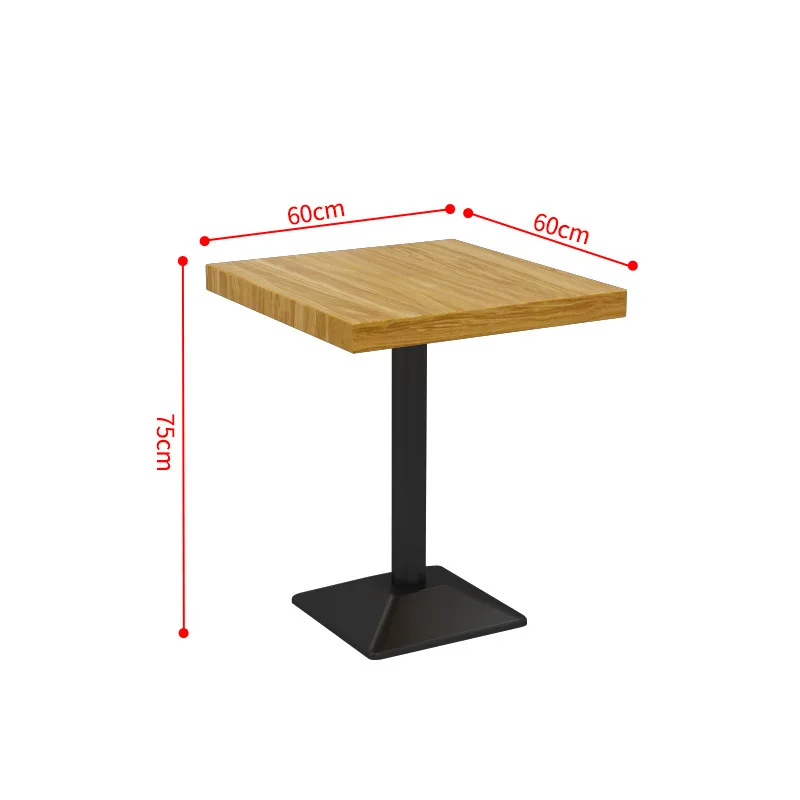 Picture 7: Simple and modern all-solid wood dining table, milk tea shop, cafe, small square table dining table, restaurant