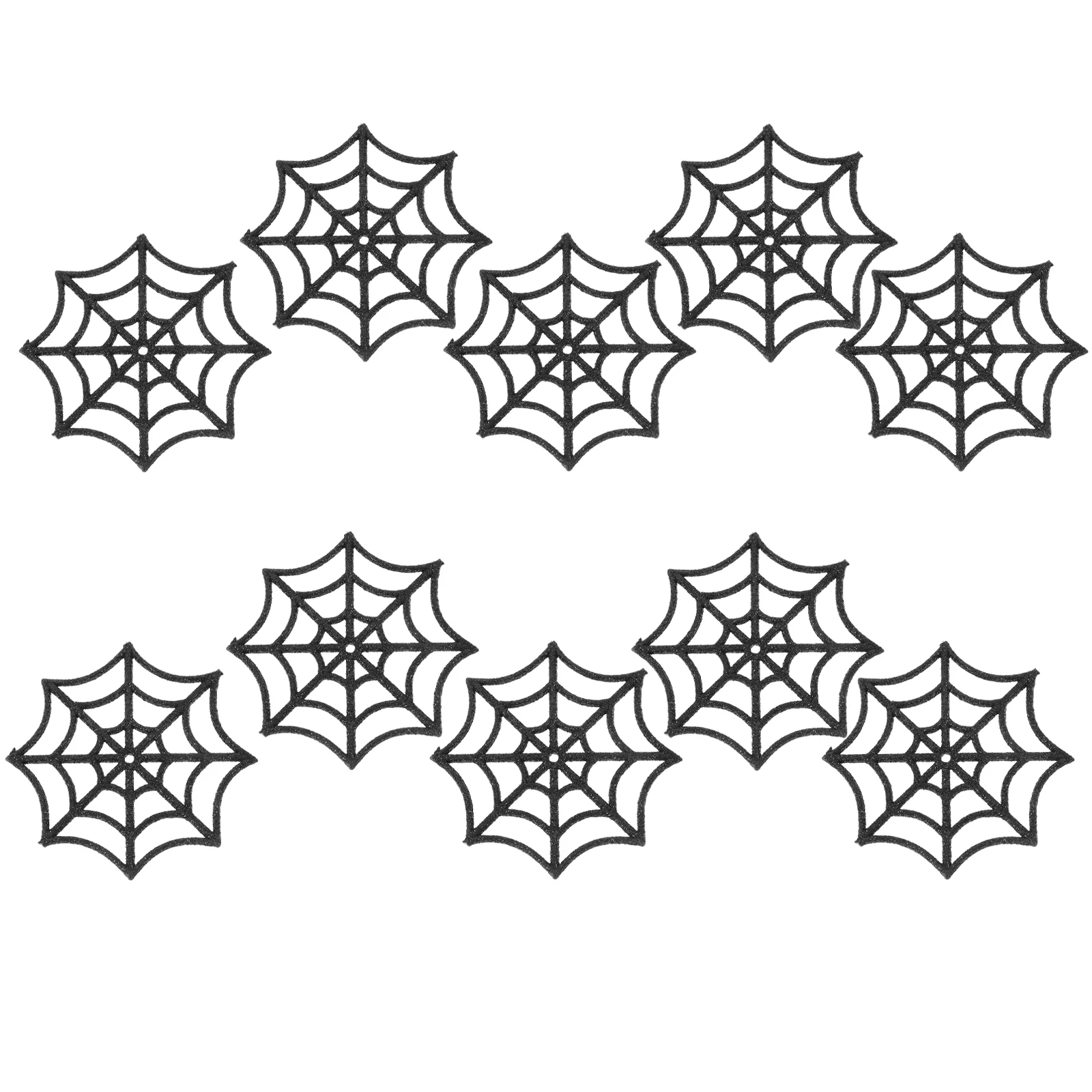 

10 Pcs Halloween Decoration Pendant DIY Scene Layout Black 80pcs Spider Web Decorative Props Mini Party Plastic