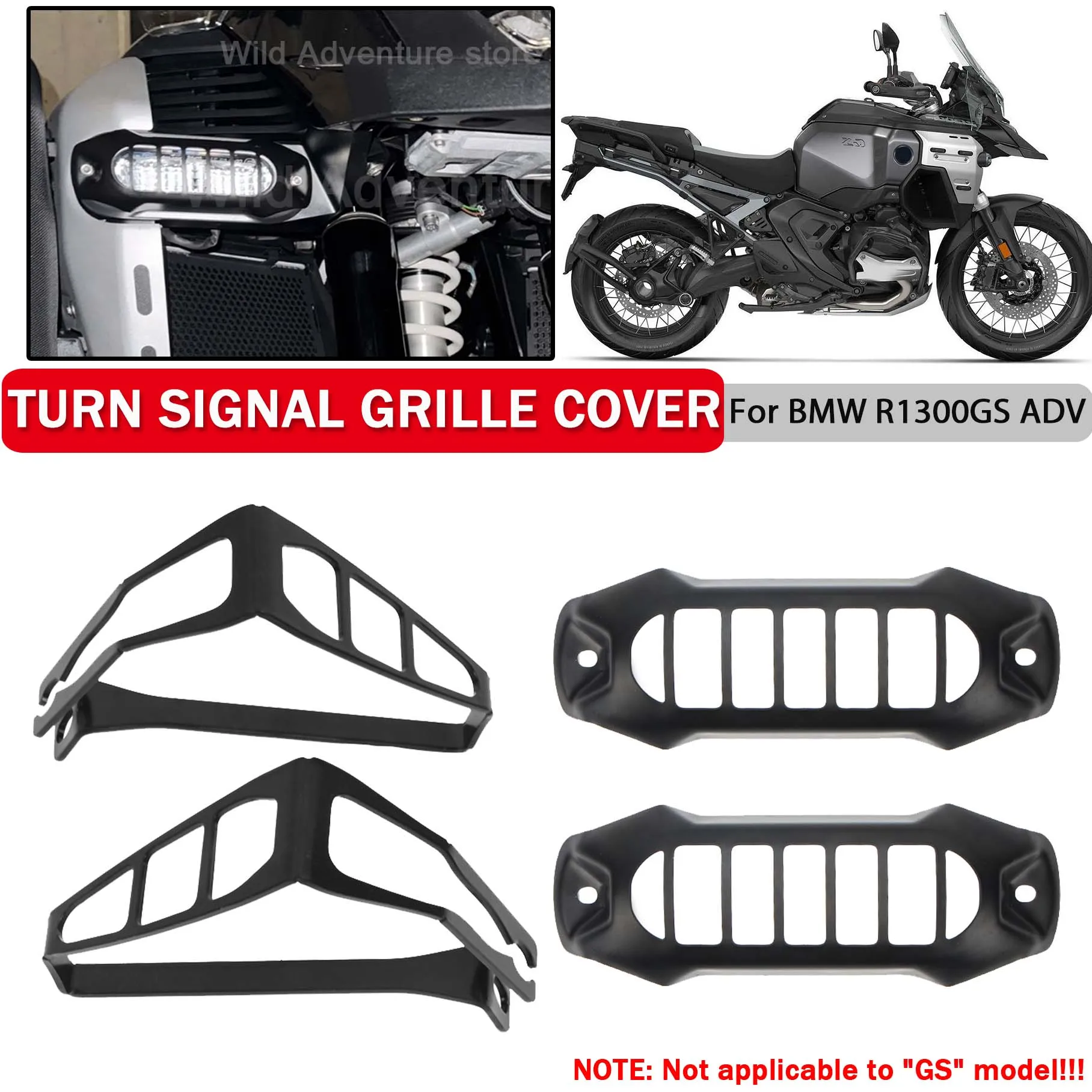 

Motorcycle Front Rear Turn Signal Grille Cover Guard For BMW R1300GS ADV R 1300GS Adventure GS1300 R GS1300R Indicator Protector