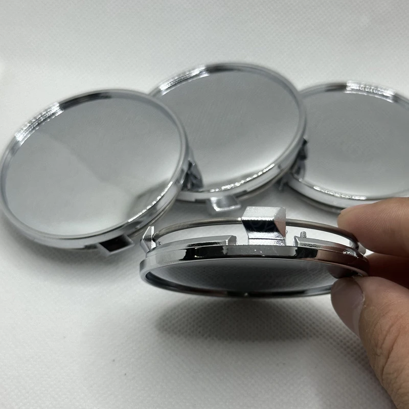 4Pcs/lot 61mm Blank No Logo Car Wheel Center Cap For Audi New Q7 A4 A3 Q3 Car Rim Replace Hubcap Auto Rim Hub Cover Accessories