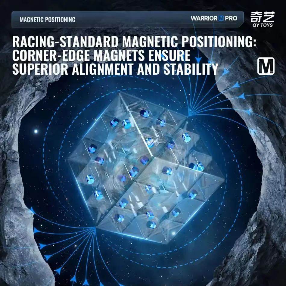 QiYi Warrior M Pro 3x3 Cubo magico magnetico Giocattoli educativi professionali Regali di Natale di compleanno Cubo Magico Toys