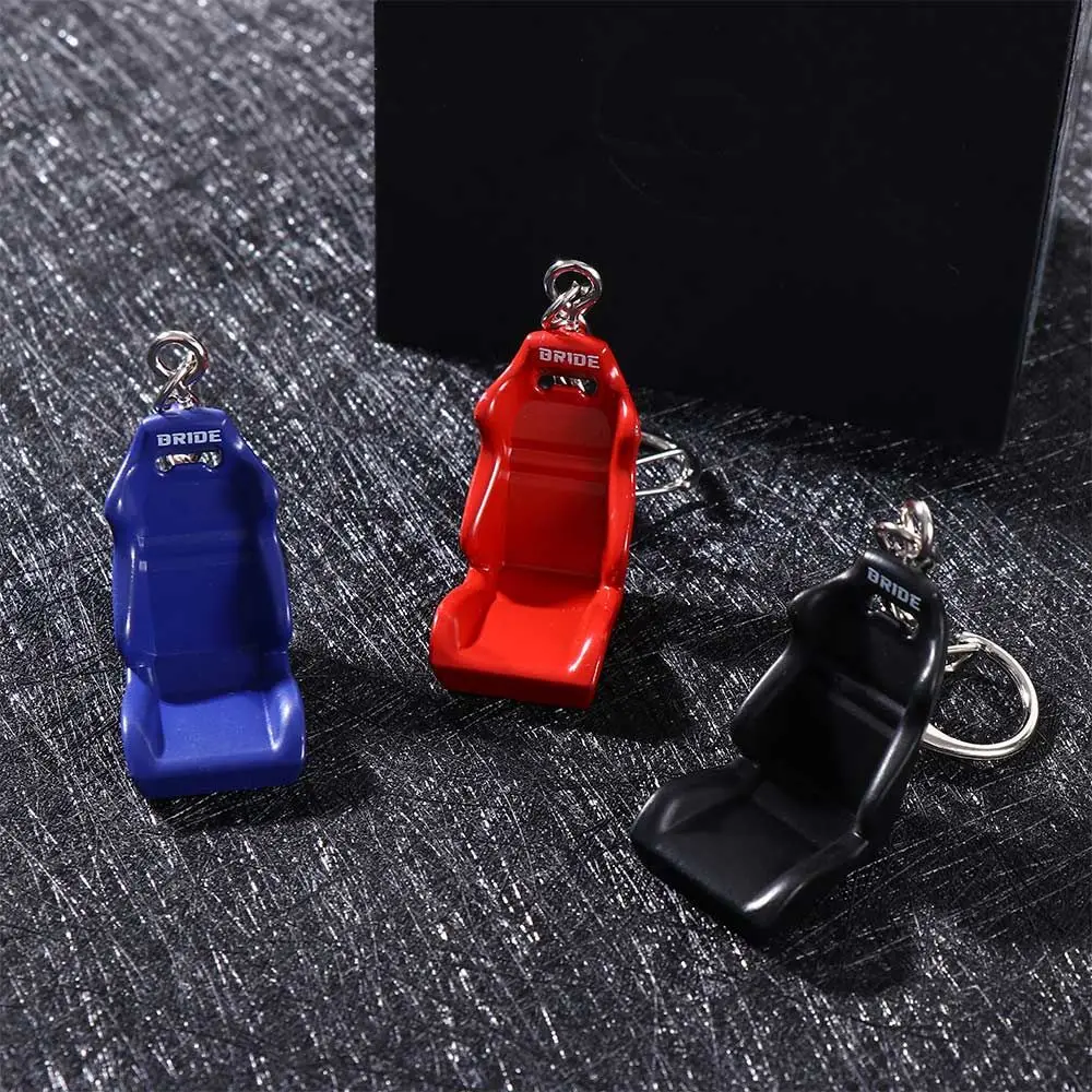 Souvenir Bag pendant Gift Jewelry Funny Car Driving Chair  Keychain Metal Key Holder Racing Seat Key Rings Auto Seat Keychain