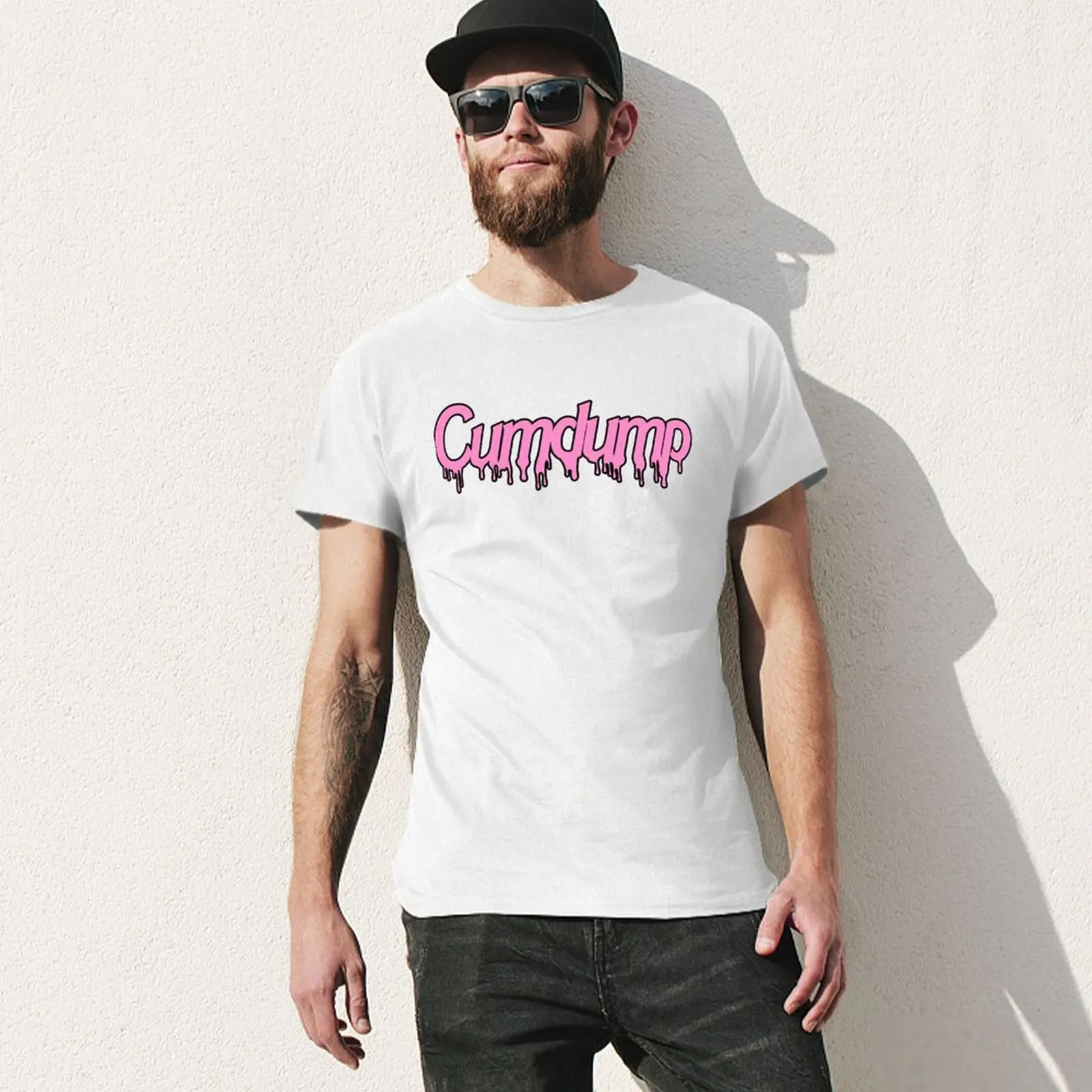 Cumdump T-shirt oversized cute tops workout shirts for men